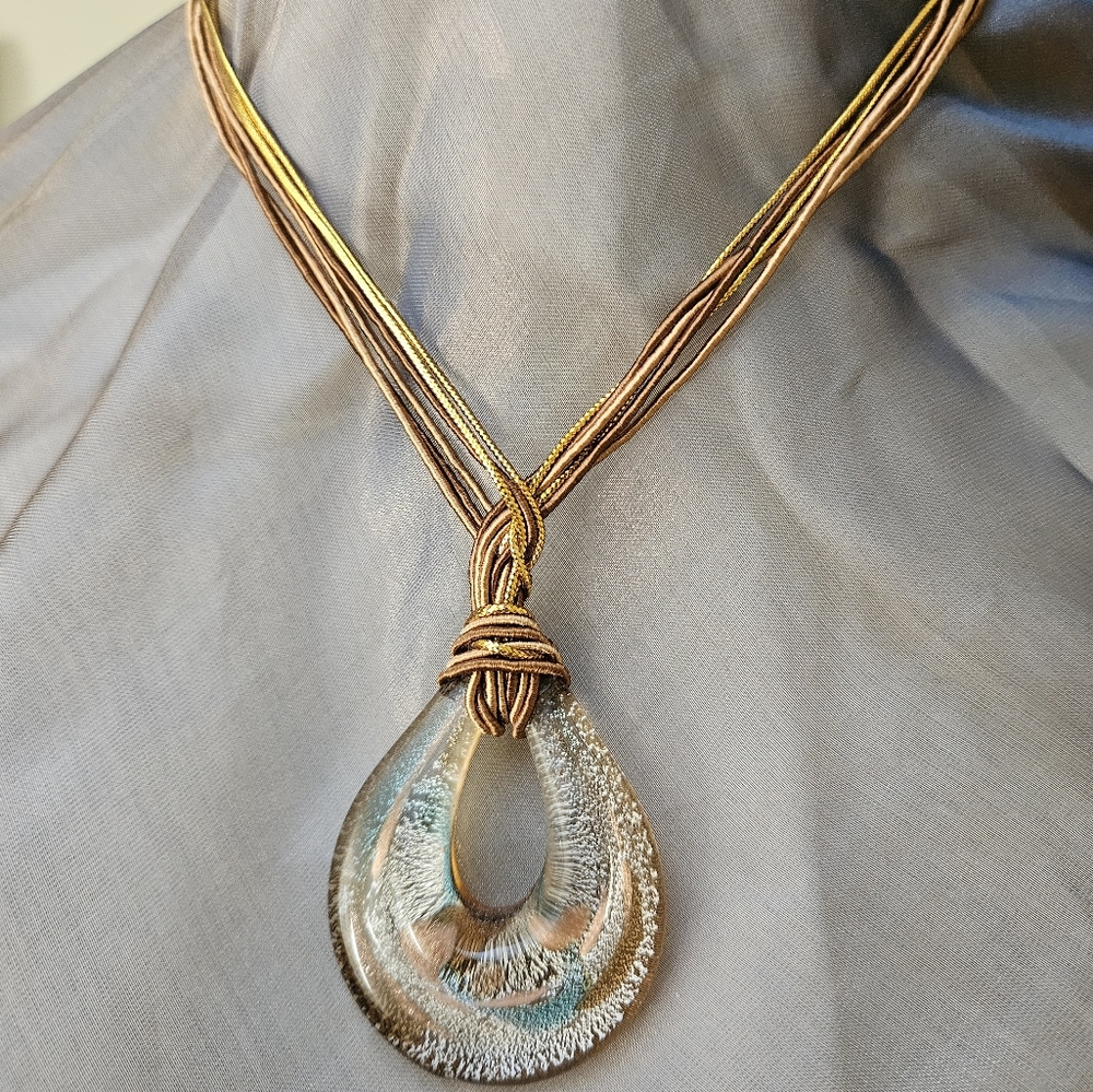 Murano Glass Pendant 16 to 18" drop